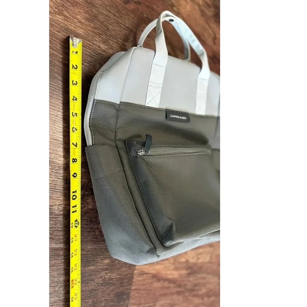Kapten & Son Bergen Two-Tone Grey Minimalist Urban Backpack Water-Resistant Bag